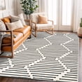 thumbnail image 1 of World Rug Gallery Boho Stripe Design Area Rug - CREAM 7'10"x10', 1 of 9