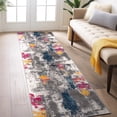 thumbnail image 1 of World Rug Gallery Cardiff Contemporary Abstract Area Rug - Multi 2'x7', 1 of 9