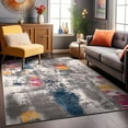 thumbnail image 1 of World Rug Gallery Cardiff Contemporary Abstract Area Rug - Multi 3'3"x5', 1 of 9