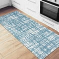 thumbnail image 1 of World Rug Gallery  Contemporary Abstract Anti-Fatigue Standing Mat Blue 18"x47" 6' Runner Runner, Rectangle, 1 of 9