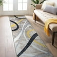 thumbnail image 1 of World Rug Gallery Contemporary Distressed Abstract Lines Non Slip Area Rug - YELLOW 2'x7', 1 of 8