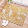 thumbnail image 1 of World Rug Gallery Contemporary Distressed Leaves Textured Flat Weave Indoor/Outdoor Area Rug - YELLOW 2'x3', 1 of 7