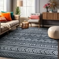 thumbnail image 1 of World Rug Gallery Contemporary Geometric Bohemian Machine Washable 3'3"x5' Dark Gray Area Rug, 1 of 9