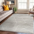 thumbnail image 1 of World Rug Gallery Contemporary Geometric Stripe Area Rug - CREAM 7' 10" x 10', 1 of 8