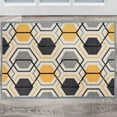 thumbnail image 1 of World Rug Gallery Contemporary Geometric Stripe Non-Slip (Non-skid) Door Mat - Yellow 20" x 30", 1 of 5