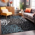 thumbnail image 1 of World Rug Gallery Contemporary Modern Floral Flowers Area Rug - D.Gray 3'3" x 5', 1 of 8