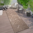 thumbnail image 1 of World Rug Gallery Contemporary Palm Leaf Textured Flat Weave Indoor/Outdoor Area Rug - BROWN 2'x7', 1 of 9