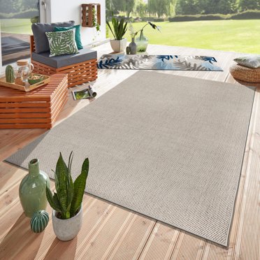 8ft Round Water Resistant, Large Indoor Outdoor Rugs for Patios, Front ...