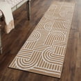 thumbnail image 1 of World Rug Gallery Contemporary Stripe Arch Design Area Rug - BROWN 2'x7', 1 of 9