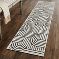 thumbnail image 1 of World Rug Gallery Contemporary Stripe Arch Design Area Rug - CREAM 2'x7', 1 of 9