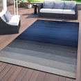 thumbnail image 1 of World Rug Gallery Contemporary Stripe Shade Reversible Recycled Plastic Outdoor Picnic Mat, Camping Rug, RV Rug - NAVY 7'10"x10', 1 of 9