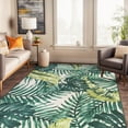 thumbnail image 1 of World Rug Gallery Contemporary Tropical Floral Leaves Non Slip Area Rug - GREEN 7'10"x10', 1 of 8