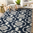 thumbnail image 1 of World Rug Gallery Cozy Moroccan Trellis Shag Area Rug - Navy 6'6" x 9', 1 of 7