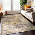 thumbnail image 1 of World Rug Gallery Distressed Abstract Design Area Rug - Yellow 5'x7', 1 of 9