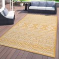thumbnail image 1 of World Rug Gallery Distressed Geometric Bohemian Textured Flat Weave Indoor/Outdoor Area Rug - YELLOW 7'10"X10', 1 of 9