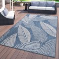 thumbnail image 1 of World Rug Gallery Distressed Palm Leaves Textured Flat Weave Indoor/Outdoor Area Rug - BLUE 5' X 7', 1 of 9