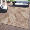 thumbnail image 1 of World Rug Gallery Distressed Palm Leaves Textured Flat Weave Indoor/Outdoor Area Rug - BROWN 5' X 7', 1 of 9