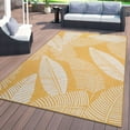 thumbnail image 1 of World Rug Gallery Distressed Palm Leaves Textured Flat Weave Indoor/Outdoor Area Rug - YELLOW 7'10"X10', 1 of 9