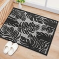 thumbnail image 1 of World Rug Gallery Floral Leaves Textured Flat Weave Indoor/Outdoor Door Mat - BLACK 2'x3', 1 of 8