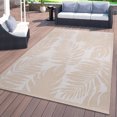 thumbnail image 1 of World Rug Gallery Floral Leaves Textured Flat Weave Indoor/Outdoor Area Rug - NATURAL 5' X 7', 1 of 9