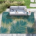 thumbnail image 1 of World Rug Gallery Floral Tropical Reversible Plastic Indoor and Outdoor Picnic Mat, Camping Rug, RV Rug - GREEN 7'10"X10', 1 of 9
