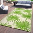 thumbnail image 1 of World Rug Gallery Floral Tropical Reversible Recycled Plastic Outdoor Picnic Mat, Camping Rug, RV Rug - GREEN 5'x7', 1 of 9