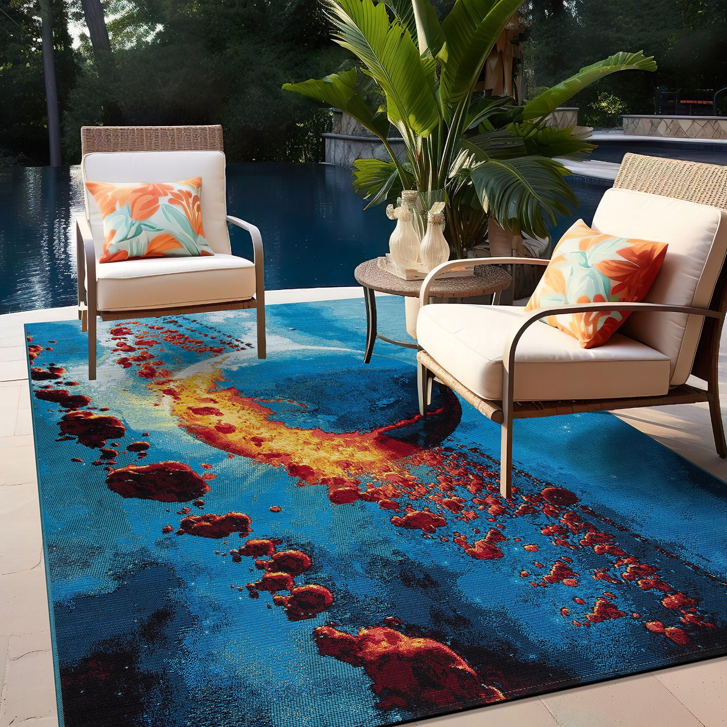 World Rug Gallery Galactic Wonder Galaxy Indoor/Outdoor Area Rug ...