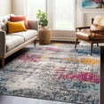 thumbnail image 1 of World Rug Gallery Geneva Contemporary Distressed Absract Area Rug - Multi 3'3"x5', 1 of 9