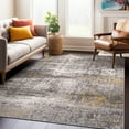 thumbnail image 1 of World Rug Gallery Geneva Contemporary Distressed Absract Area Rug - Yellow 5'x7', 1 of 10