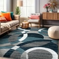 thumbnail image 1 of World Rug Gallery Geometric Circles Blue 7'10" x 10'2" Area Rug, 1 of 7