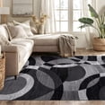 thumbnail image 1 of World Rug Gallery Geometric Circles Gray 5'3" x 7'3" Indoor Area Rug, 1 of 9