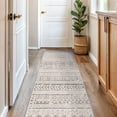 thumbnail image 1 of World Rug Gallery Geometric Distressed Bohemian Area Rug - Gray 2'7"x8', 1 of 8