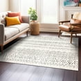 thumbnail image 1 of World Rug Gallery Geometric Distressed Bohemian Area Rug - Gray 6'6"x6'6", 1 of 8