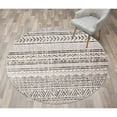thumbnail image 1 of World Rug Gallery Geometric Distressed Bohemian Gray 6'6" Round Rug, 1 of 8