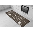 thumbnail image 1 of World Rug Gallery Kitchen Themes Anti Fatigue Kitchen, Laundry Room, Comfort Indoor Mat, Door Mat - Brown 18"x47", 1 of 4