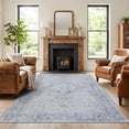 thumbnail image 1 of World Rug Gallery Medallion Boho Machine Washable 10'x14' Blue Area Rug, 1 of 10