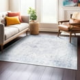 thumbnail image 1 of World Rug Gallery Medallion Boho Machine Washable 6'6"x6'6" Blue Area Rug, 1 of 8