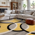 thumbnail image 1 of World Rug Gallery Modern Abstract Circles Yellow 5'3" x 7'3" Area Rug, 1 of 8