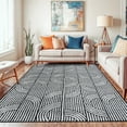 thumbnail image 1 of World Rug Gallery Modern Arch Pattern Stripe Area Rug - CREAM 7' 10" x 10', 1 of 8