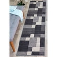 thumbnail image 1 of World Rug Gallery Modern Boxes Design Non-slip (Non-skid) Gray 2' x 10' Runner Rug, 1 of 6