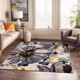 thumbnail image 1 of World Rug Gallery Modern Bright Flowers Non-Slip Area Rug - Cream 6'6"x6'6", 1 of 8