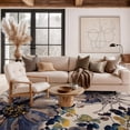 thumbnail image 1 of World Rug Gallery Modern Bright Flowers Non-Slip Cream 5'3" x 7'3" Area Rug, 1 of 6