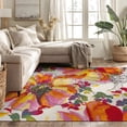 thumbnail image 1 of World Rug Gallery Modern Bright Flowers Non-Slip Multicolored 6'6" x 9' Area Rug, 1 of 7