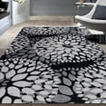 thumbnail image 1 of World Rug Gallery Modern Floral Circles Black 7'6" x 9'5" Area Rug, 1 of 11