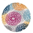 thumbnail image 1 of World Rug Gallery Modern Floral Circles Multi 6'6" Round Rug, 1 of 7