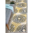thumbnail image 1 of World Rug Gallery Modern Floral Circles Yellow 2' x 7' Runner Rug, 1 of 7
