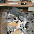 thumbnail image 1 of World Rug Gallery  Modern Floral Design Area Rug Cream 10' x 14' 10' x 14' Indoor Bedroom,Dining Room,Living Room Yellow,Grey Rectangle, 1 of 5