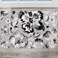 thumbnail image 1 of World Rug Gallery Modern Floral Design Gray 2' x 3' Door Mat, 1 of 5