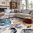 thumbnail image 1 of World Rug Gallery Modern Floral Design Cream 6'6" x 9' Area Rug, 1 of 8