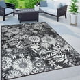thumbnail image 1 of World Rug Gallery Modern Floral Flowers Indoor/Outdoor Area Rug - GRAY 5' X 7', 1 of 9